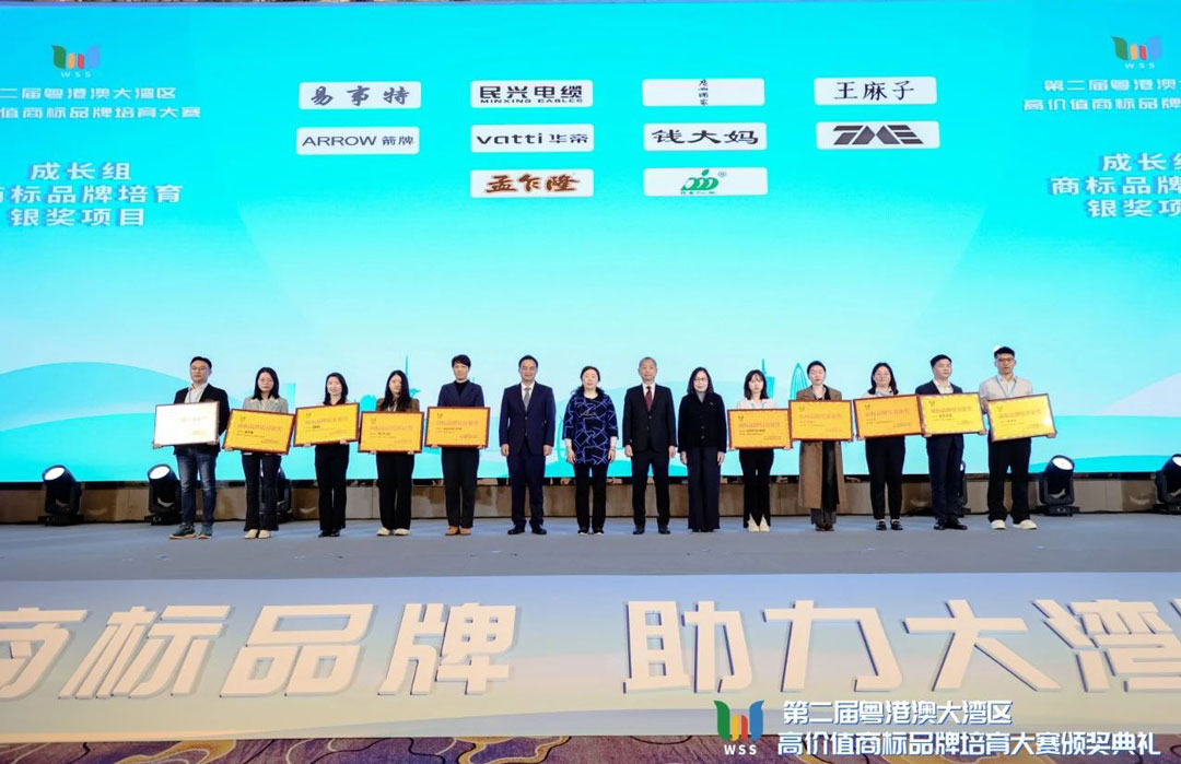 喜訊！民興電纜斬獲第二屆粵港澳大灣區(qū)高價(jià)值商標(biāo)品牌培育大賽銀獎(jiǎng)